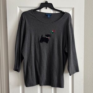 Scottish Terrier Charcoal Gray Top